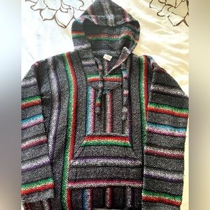 💰💰 2/$15 Kids MULTI STRIPED Unisex Baja Hoodie SzS